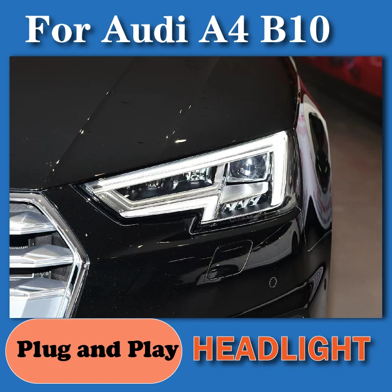 

Для Audi A4 светодиодный передняя фара A4L B10, улучшенная передняя фара 2017-2019, деталь автомобиля, лампа DRL, автомобильные аксессуары