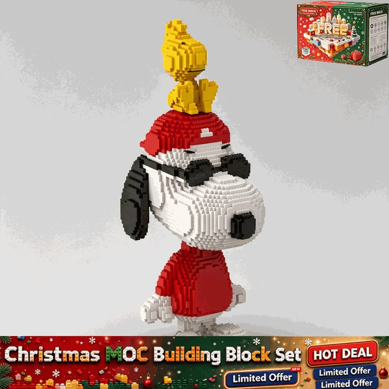 6802PCS Cool Dog and Yellow Bird MOC Creative Model Custom Building Blocks Cartoon Figure DIY Assembly Puzzle Toy Holiday Gift