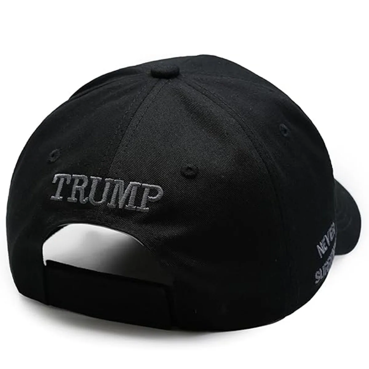 Hat Donald Trump 45-47 Never Surrender Maga Hat Trump 2024 Hat American Embroidery Adjustable Baseball Cap Black, Black