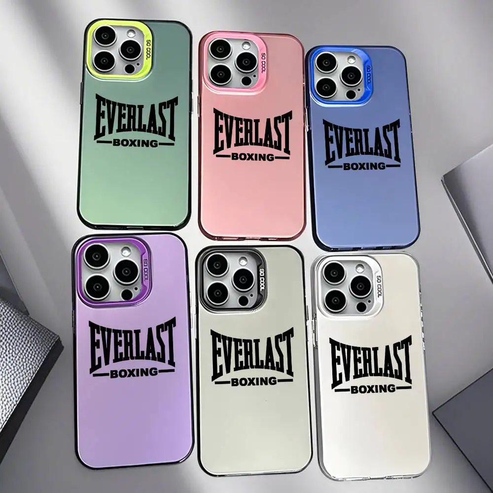 

BOXING Brand Logo Phone Case For iPhone 16,15,14,13,12,11,Plus,Mini,Pro,E,SE4,XS,MAX Candy Colorful Matte Cover