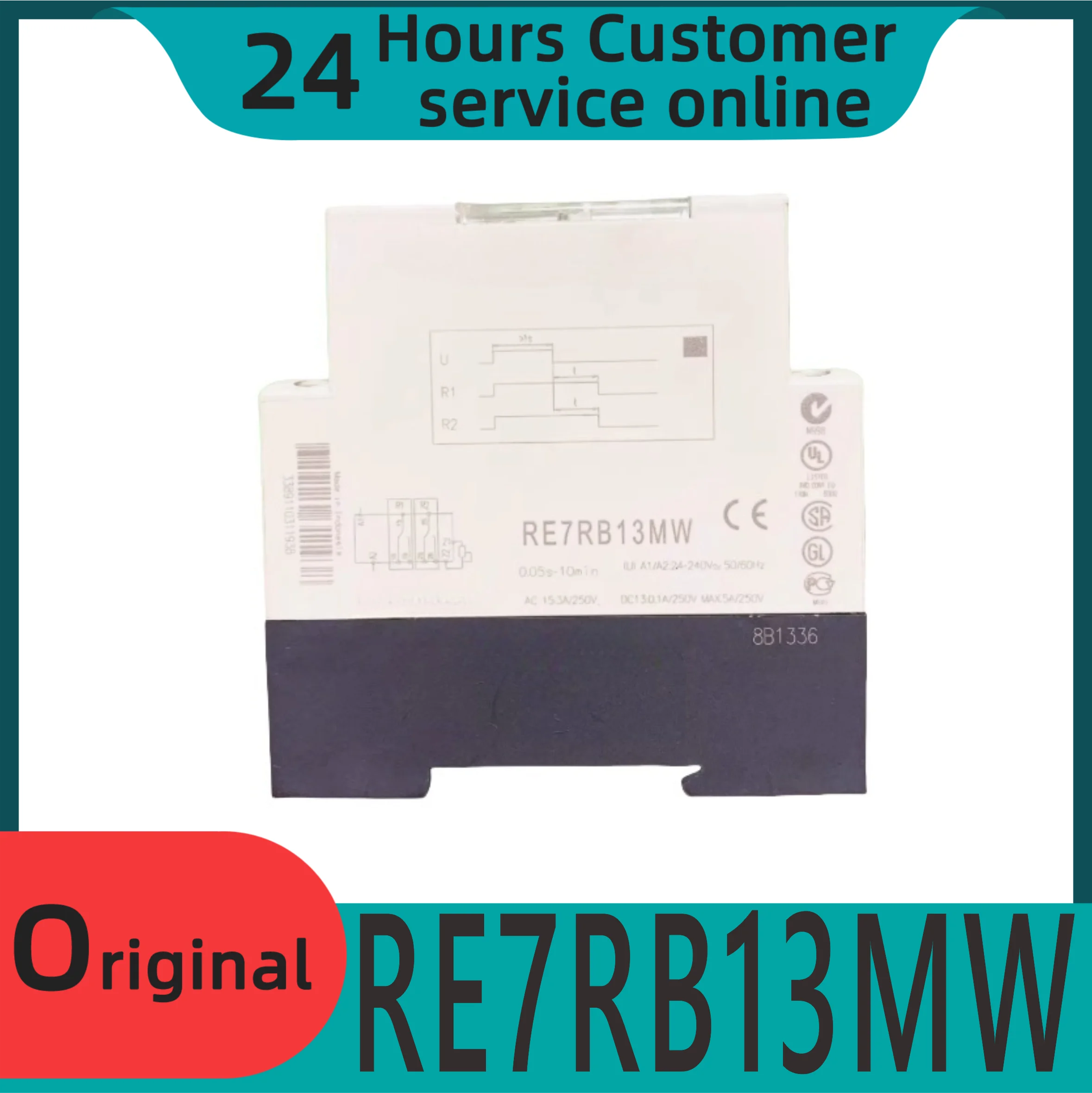 

New original RE7RB13MW time relay RE7 RB13MW