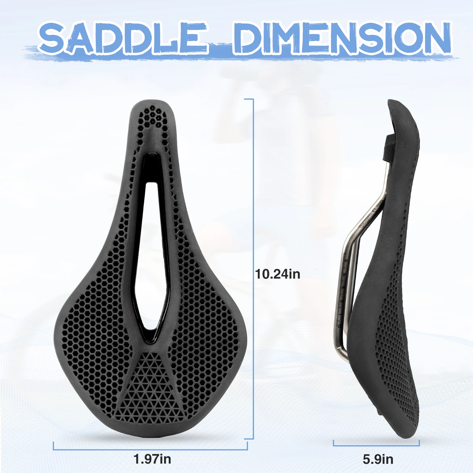 ZUKKA MTB Road Bike Accessories Parts Bicycle Seat Bench Honeycomb 3D Breathable Lightweight Strong Durable Wear-resistant