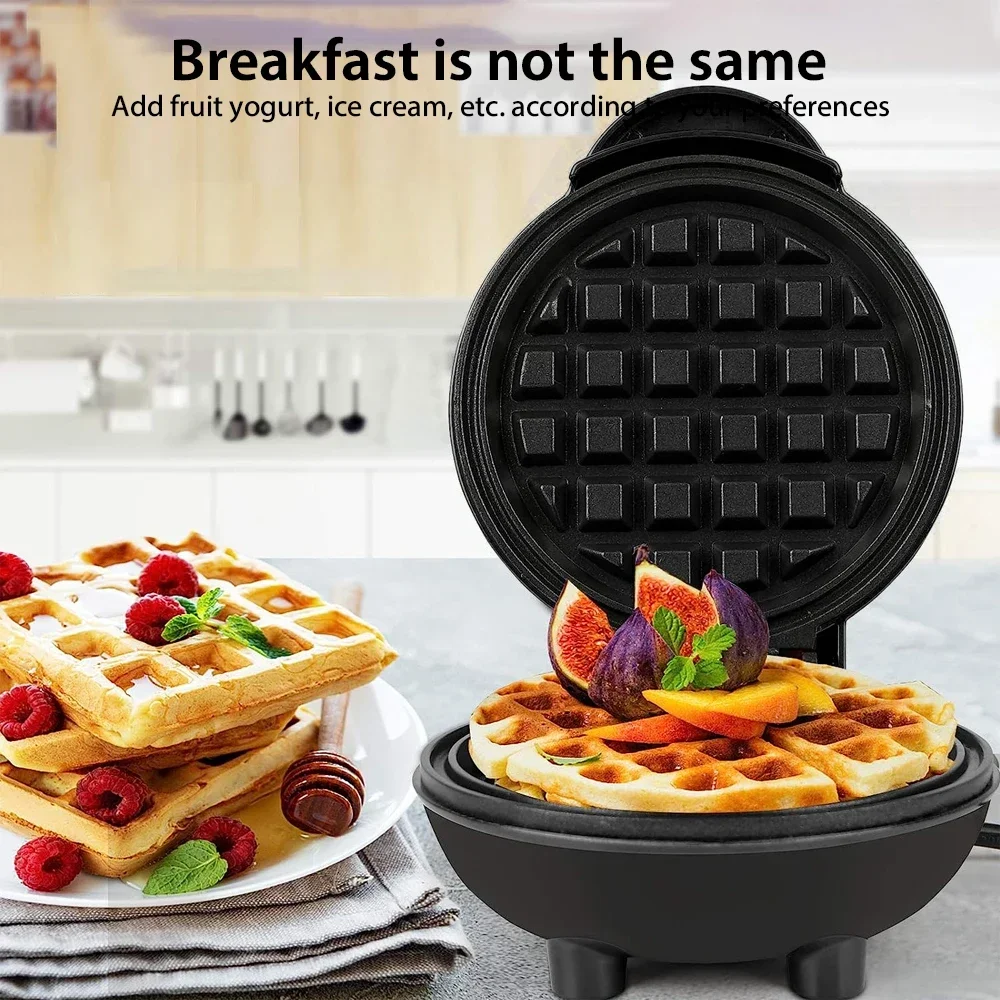 Mini Waffle Maker Electric Breakfast Maker Non-Stick Pancake Egg Cake Oven Maker 350W