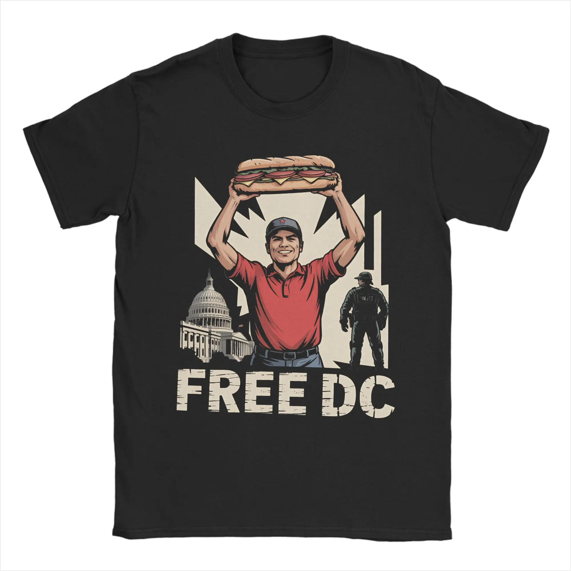 

Dc Sandwich Guy The Sandwich Guy Free Dc Мужские футболки Повседневные футболки с короткими рукавами и круглым вырезом Футболка из чистого хлопка 4XL 5XL Одежда