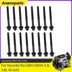 Engine Parts Head Bolt Kit Fit 3.3 3.5 3.8 L G6DA G6DB For Hyundai Azera Sonata Kia Sedona Sorento 3.3L 3.5L 3.8L V6 GAS ES72366