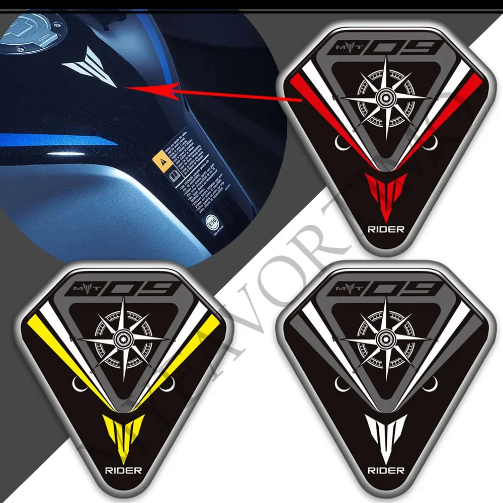 Motorcycle Stickers Decals Wind Deflector Screen Windscreen Gas Fuel Oil Kit Knee Tank Pad For Yamaha MT09 MT FZ 09 SP MT-09