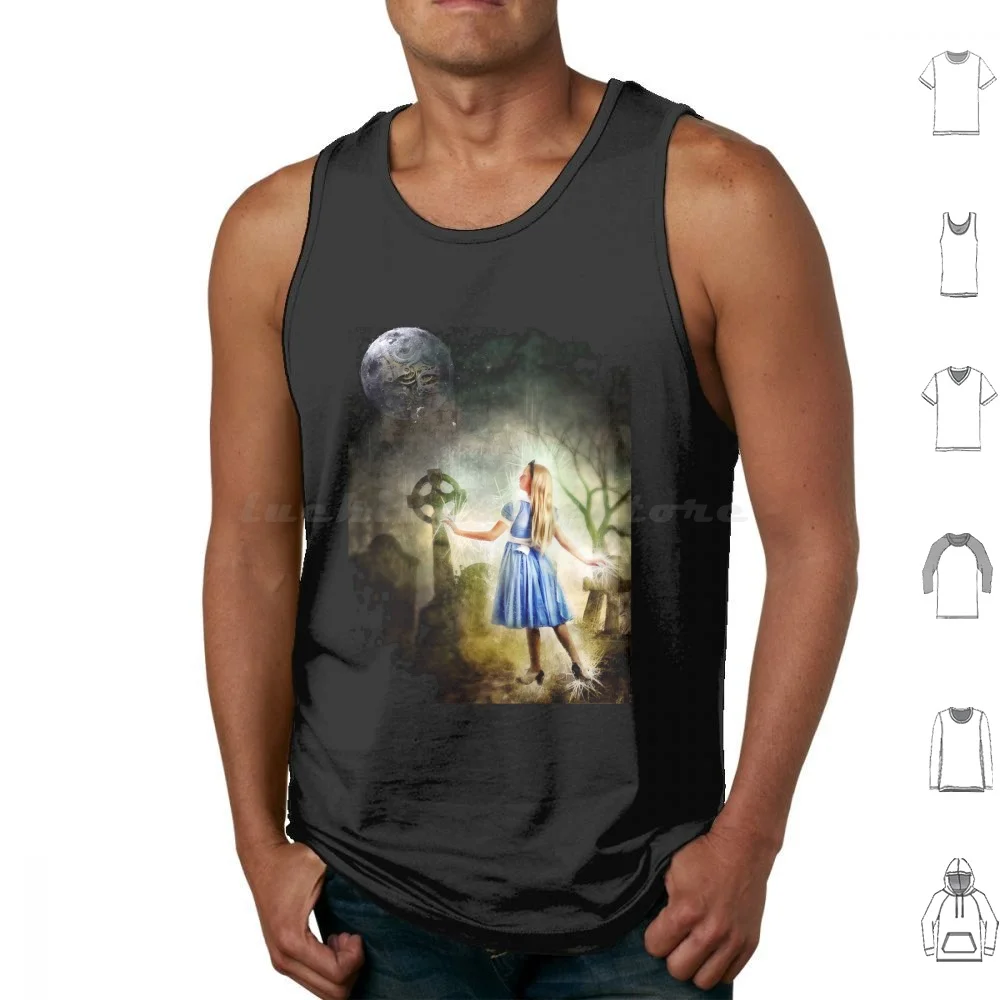 A Clockwork Alice Premium Tank Tops Vest Sleeveless Punk Alice In Alice Gothic Rabbit Dark Goth Steampunk Steam Punk Black
