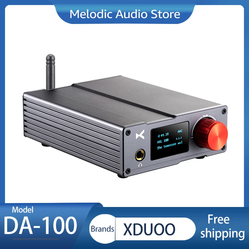 

XDUOO DA-100 HD Bluetooth5.0 Power Amplifier ES9018K2M DA100 DAC Chip Output Power 50W*2 Support SBC/AAC/aptX/LDAC DA100 USB DAC