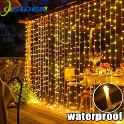 300LED Curtain Lights Fairy Icicle String Light 8 mode for Christmas Party Wedding Garden decoration Holiday String Light