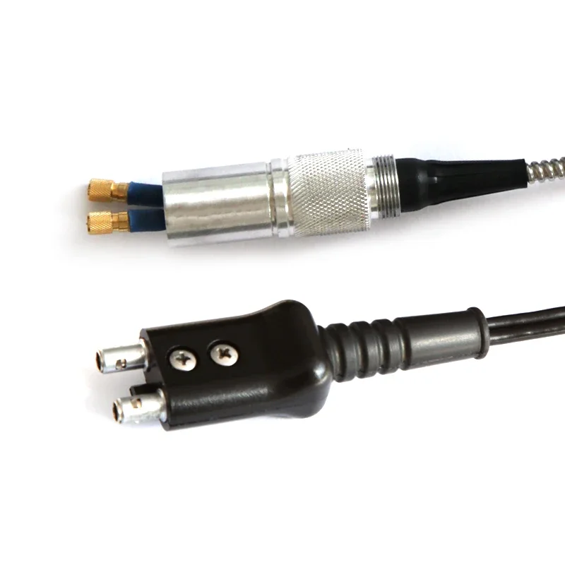 

In stockNDT Accessories Microdot Dual UT Cable High Temperature Armored Cable for Ultrasonic High Temperature Thickness Measurem