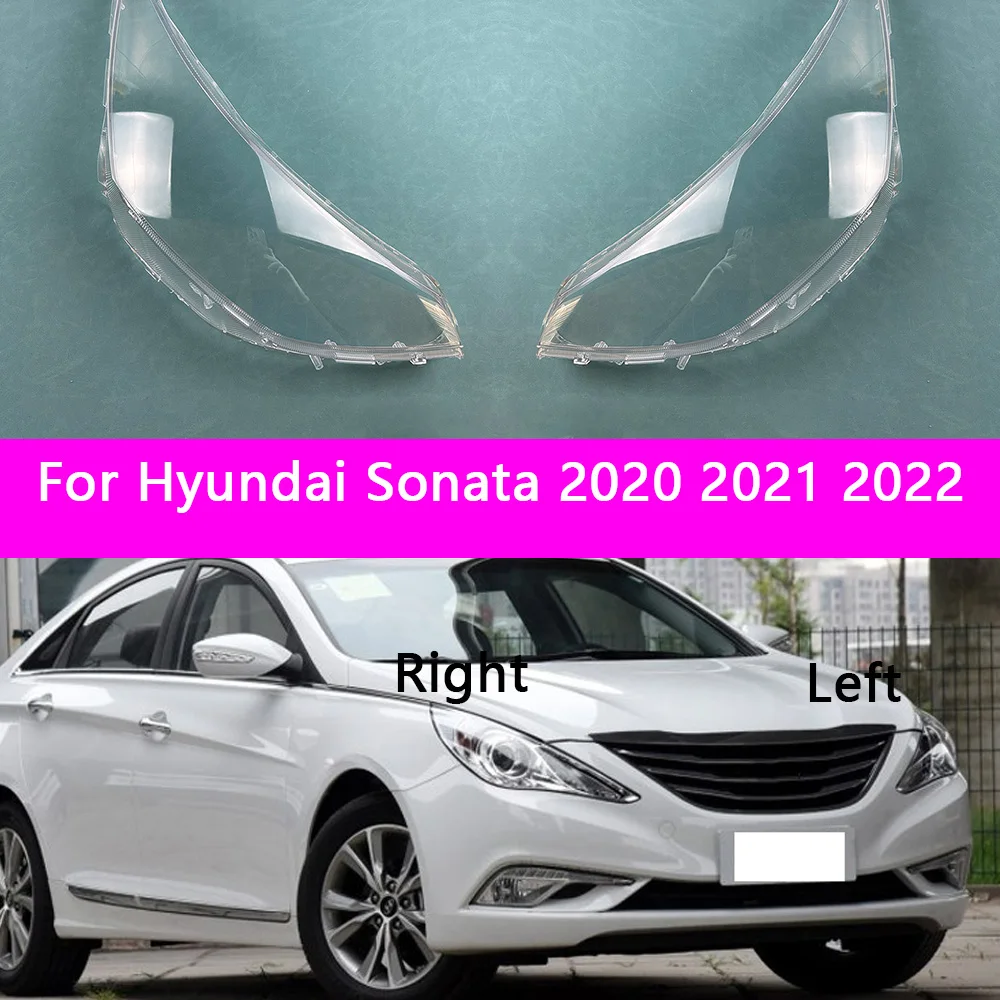 

For Hyundai Sonata 2020 2021 2022 Headlamp Cover Shade Headlight Transparent Lens Lamp Shell Masks Plexiglass Replace Original