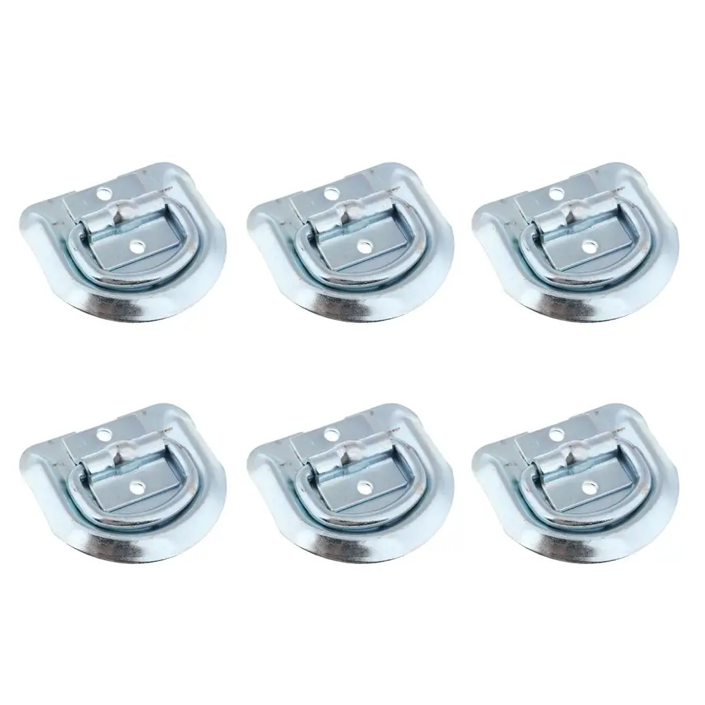 Durable Metal D-ring Strap Tie Down Anchor Lashing Ring Rope Chain for RV Trailer Utility Truck Applications