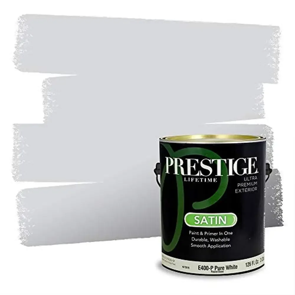 Exterior Paint Primer 1-Gallon Satin Match Behr Gray Shimmer Acrylic Latex High Coverage Smooth Clean-up