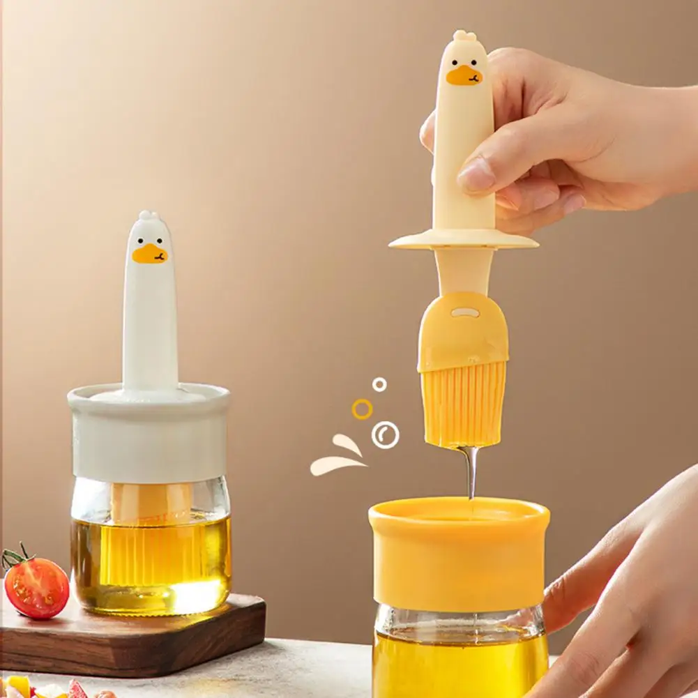 

Cooking Oil Storage Container Silicone 2-in-1 Oil Bottle Brush Basting Pastry Brush Set for Bbq Grill Kitchen Cooking for Oil