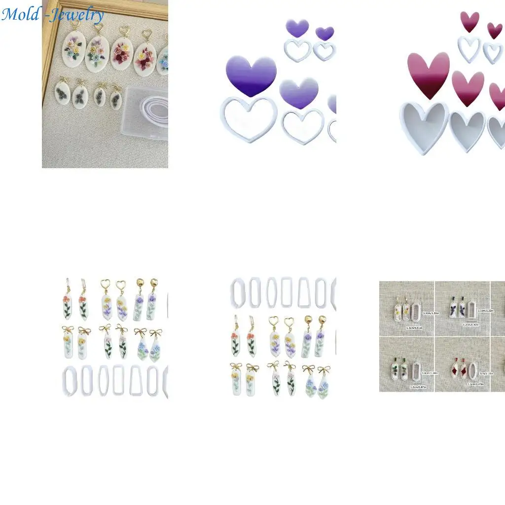 

69HB Clay Sculpting Tool Geometric Earring Crafting Tool Clay Jewelry Molds