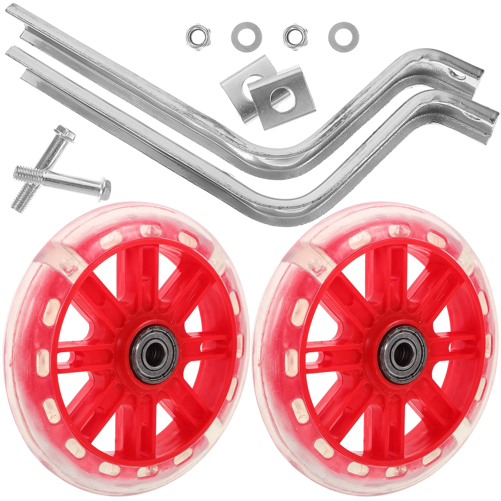 

Silent Flash Auxiliary Wheel Kids Bike Training Wheels Mute Cycling Balance Sturdy Adjustable Safety Two Wheel