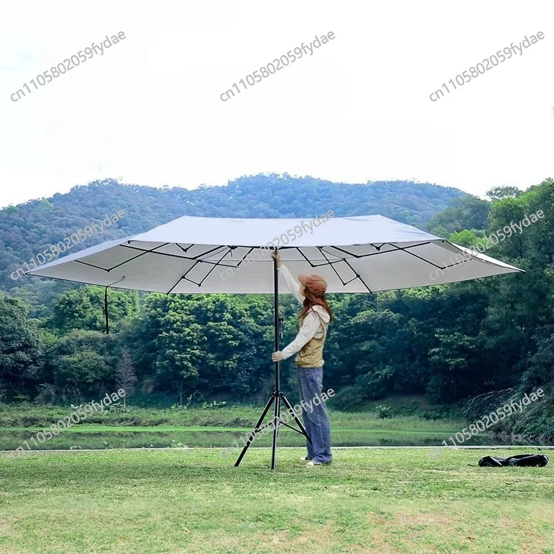 Cloth Outdoor Sun Shelter Folding Hexagon Windproof Waterproof Quick Automatic Opening Sun Shelter Camping Shelters