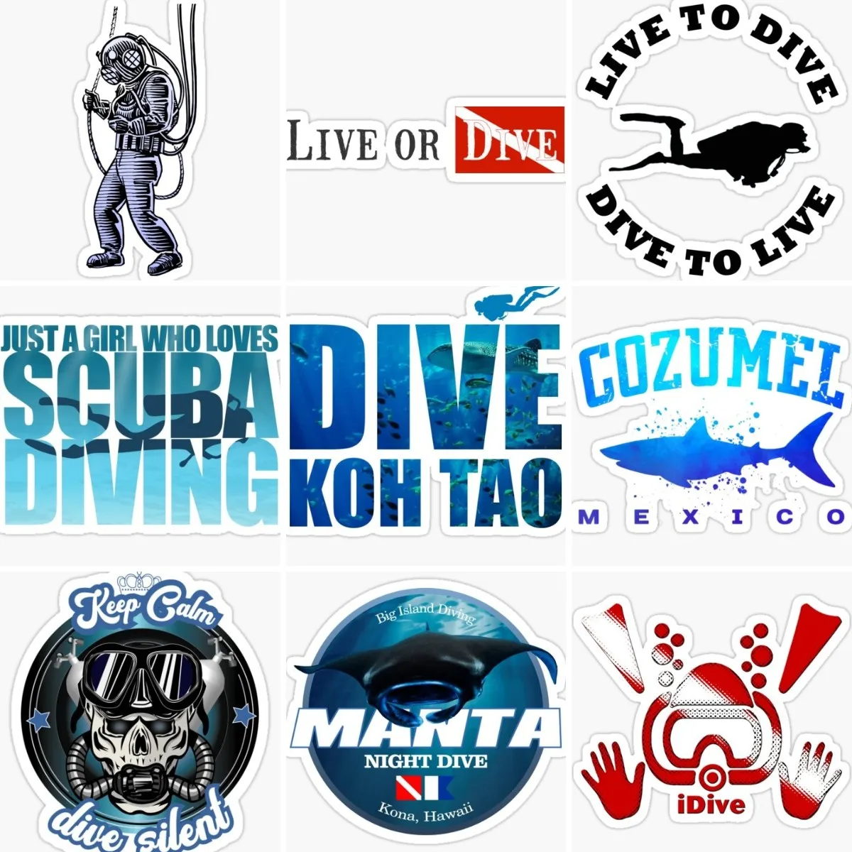 

Scuba Diving Flag Diver Skull Creative Stickers Laptop Racing Motorcycle Vinyl Car Truck Boat Helmet Racing Assecories PVC Decal
