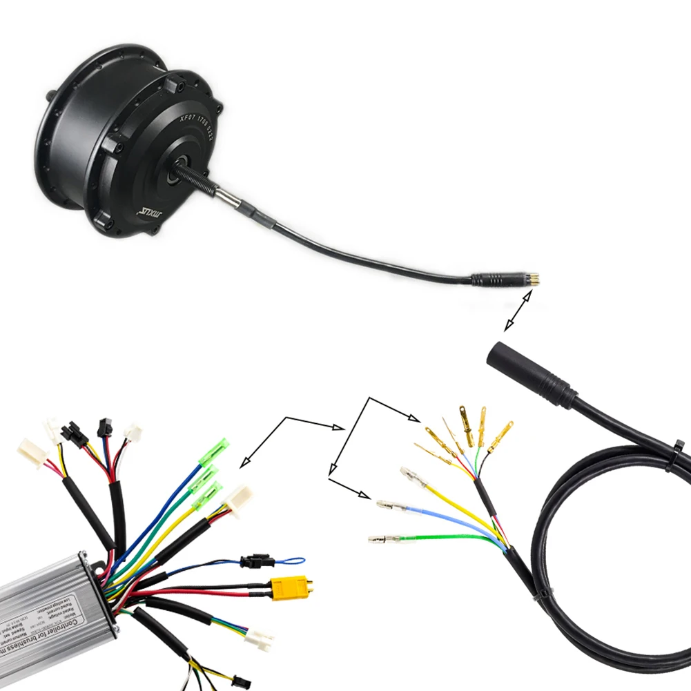 Bafang 9pin E-bike Motor Extension Cable Output Male Female Modification Line Electric Bike Accessories