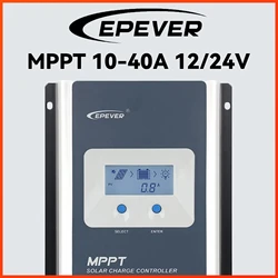 EPever MPPT Solar Charger Controller Solar Voltage Battery Regulator for 12V 24V Batteries system 40A 30A 20A 10A