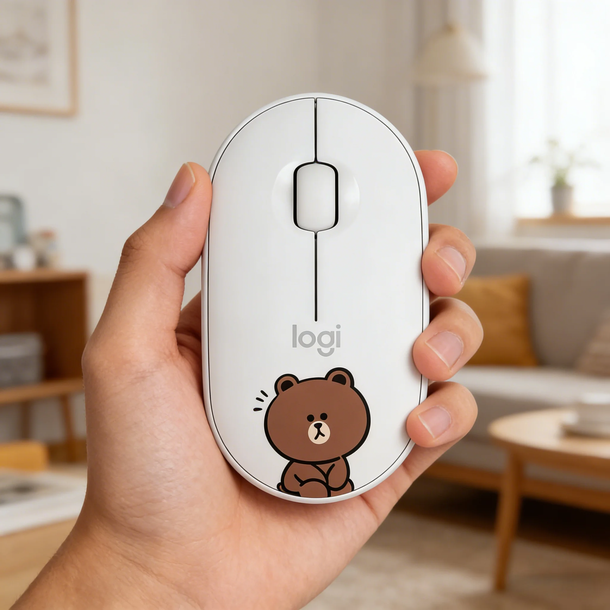 

Беспроводная мышь Logitech M350 Pebble Bluetooth 2.4G, двухрежимная, с бесшумными кнопками (90% бесшумный клик), тонкая, портативная, для офиса, ПК, ноутбуков, Mac