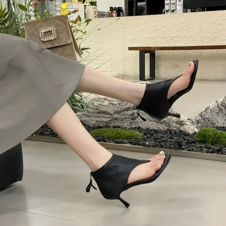 Ladies Sandals Booties Women Pumps Flip Flops High Heels Modern 2024 Summer Slides Fashion Party Boots Peep Toe Female Shoes