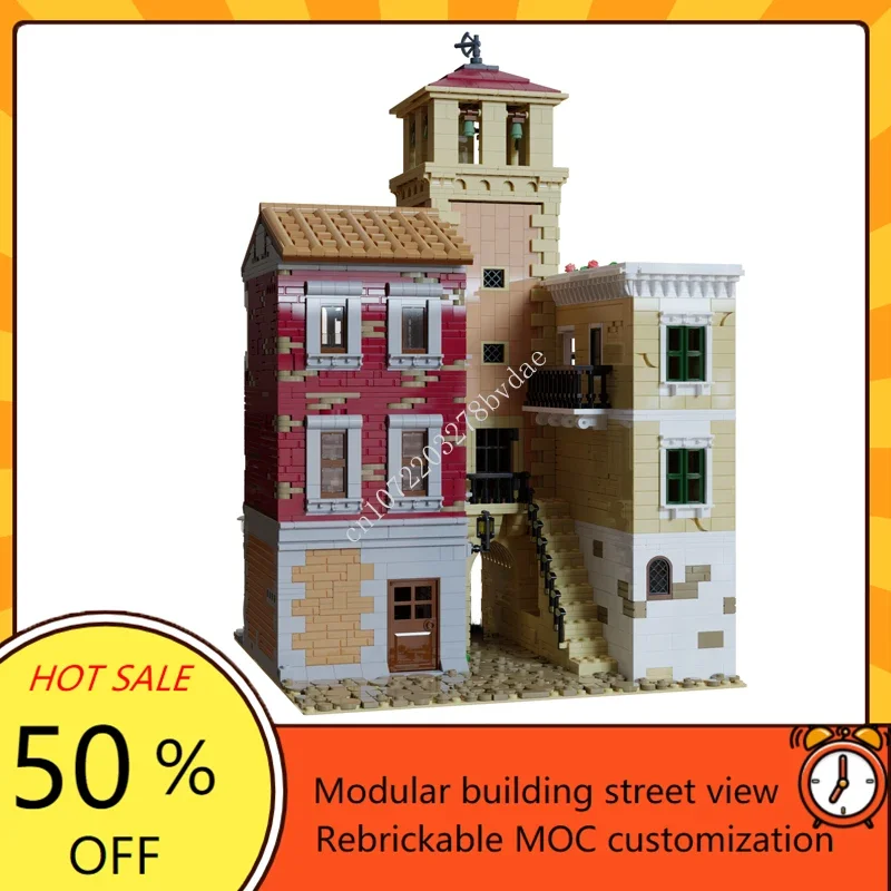 4526 sztuk Old Town Tower modułowy MOC kreatywny widok na ulicę Model klocki architektura edukacja montaż zabawki modele prezenty