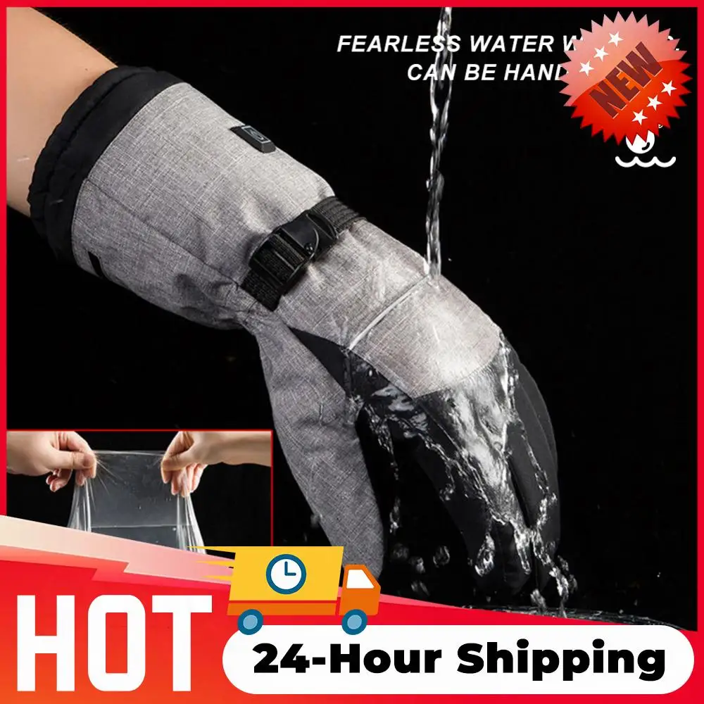 

Waterproof Smart Heated Winter Gloves Electric Heating Gloves for Motorcycle Riding Outdoor Skiing(Grey Gloves and Battery Box)