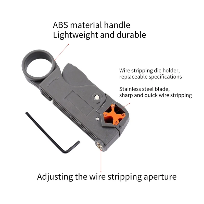 Rotary Coaxial Cable Cutter Automatic Stripping Pliers Multifunctional