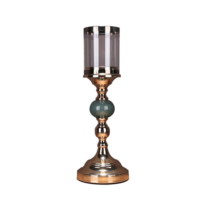 

Nordic Gold Candle Holders Candelabra Wedding Centerpieces For Tables Candlestick Glass Candle Holder Candles Home Decoration