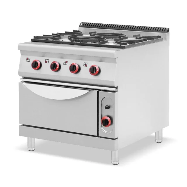 

Professional Commercial Cooking Range Free Standing Gas Stove 4 Burner Cooker With Gas Oven