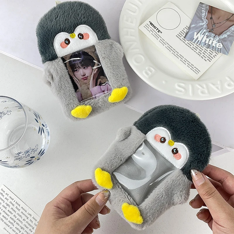 1pcs Plush Card Holder Fluffy Photocard Holder Bus Card Sleeve ID Bank Credit Card Holder Protector Stationery