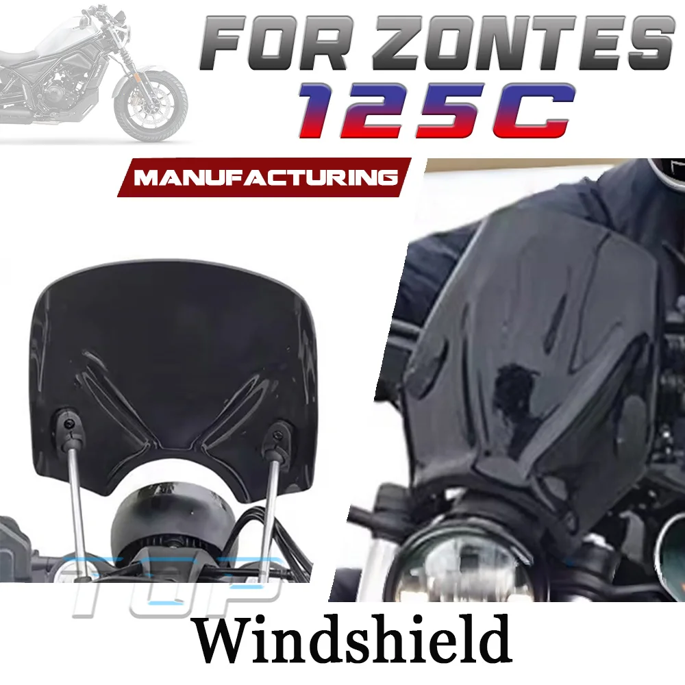 

For ZONTES 125C transparent black smoky gray light gray windshield for C125