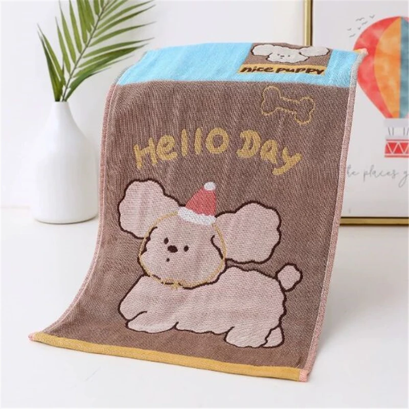 

Cartoon Hand Towels, 3pcs, 5pcs, 25*50 cm, Four-layer Cotton Gauze, for Bathroom, 8 Styles, Delicate