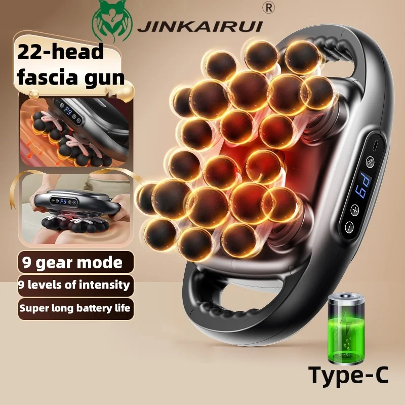 

22-Head Fascia Gun Rechargeable Six-Head Electric Fascia Gun muscle Massager 16-Head Massage Gun