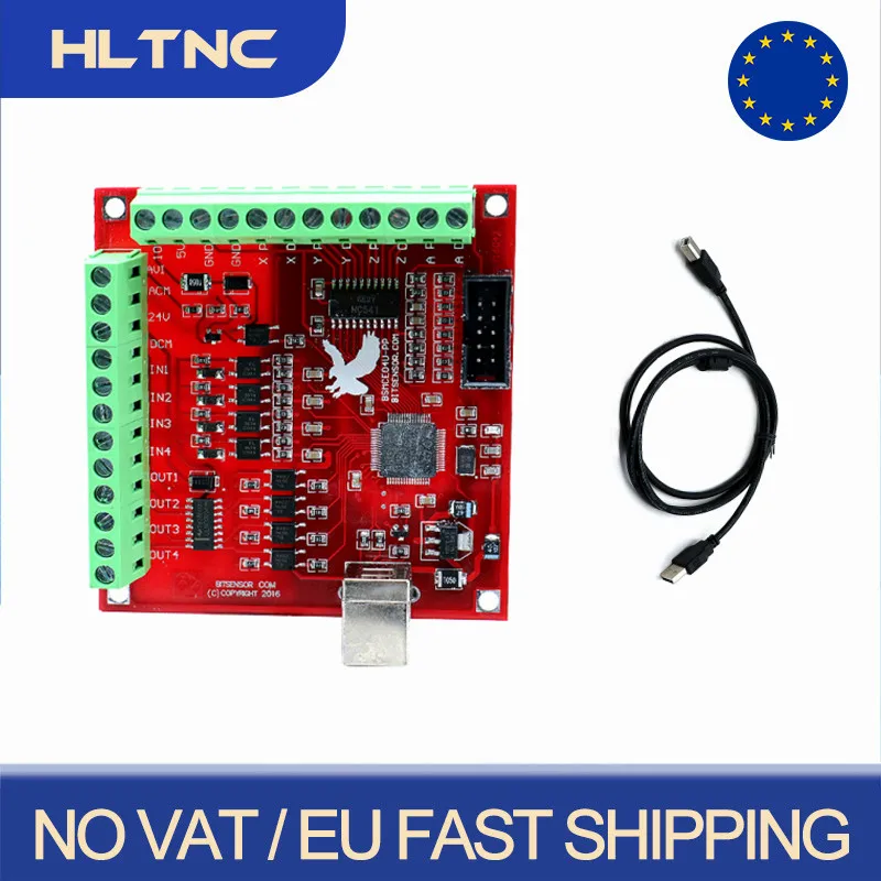 HLTNC EU Shipped 4 Axis Breakout board CNC USB MACH3 100Khz interface driver motion controller driver board For CNC BOB