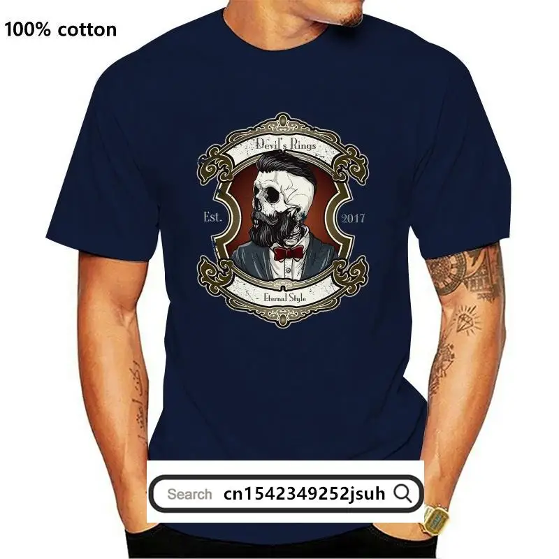 New Barber T-Shirt Hells Skull Haircuts Shaves Gift for Hipster Cotton Men Summer Casual Cotton Tee Fashion T Shirt Design Onlin