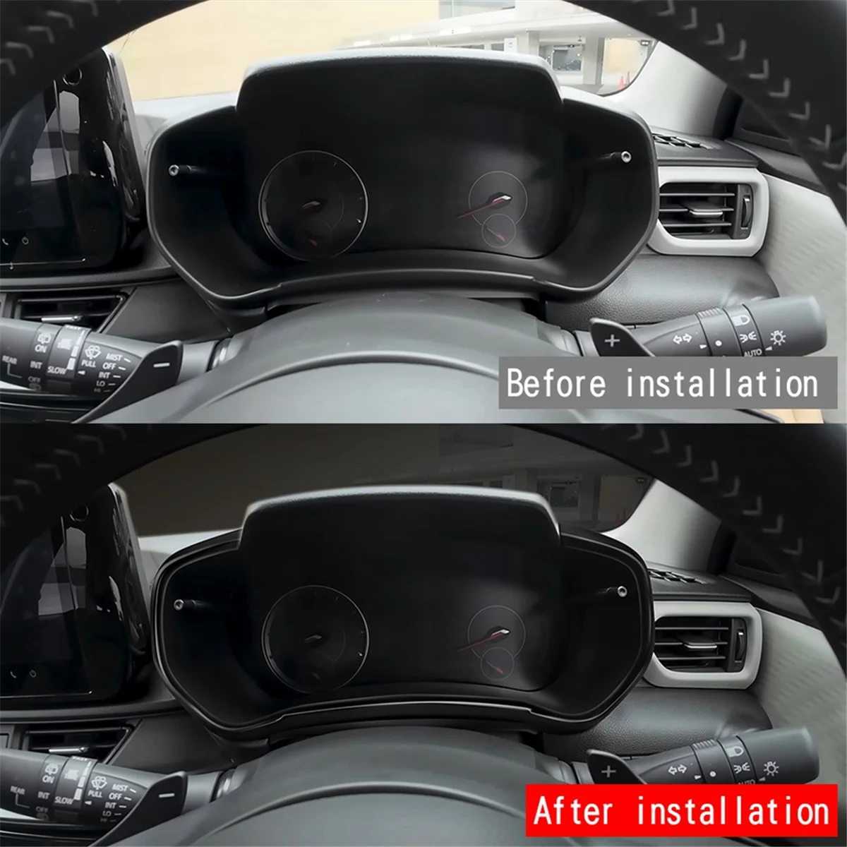 Panel Interior Instrumen Bingkai S N Trim Instrumen Mobil untuk Suzuki SWIFT 2024 2025 RHD Hitam