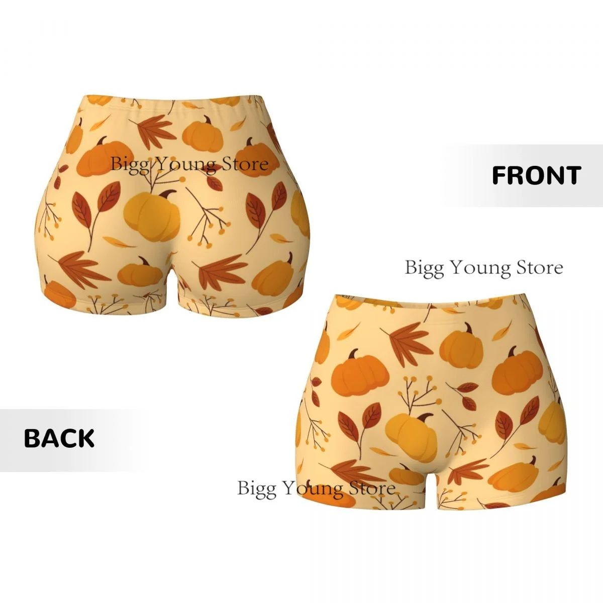 Pantaloncini da yoga da donna Autunno stile zucca Scrunch Booty Butt Lifting Comfort Fitness Pantaloncini da palestra