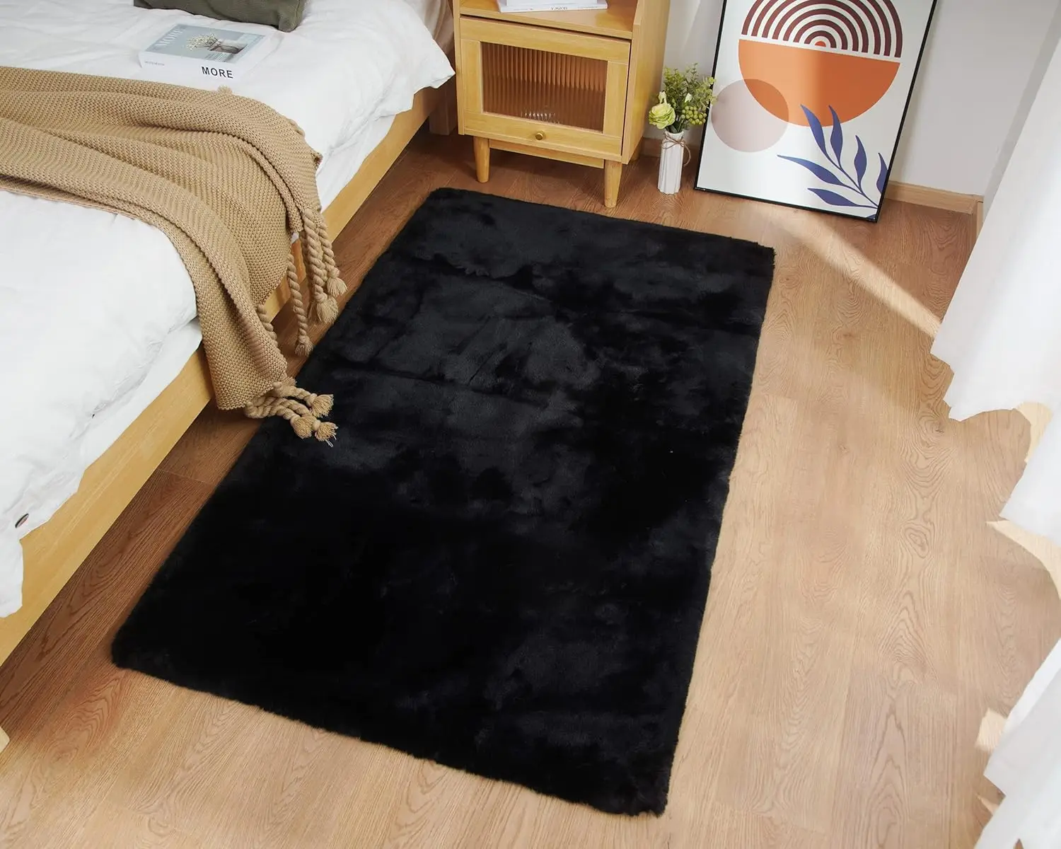 

Ultra Soft Faux Rabbit Fur Rug, Hine Washable Area Rugs For Bedroom Fluffy Rugs For Living Room, No-Shedding Carpet Sheepskin