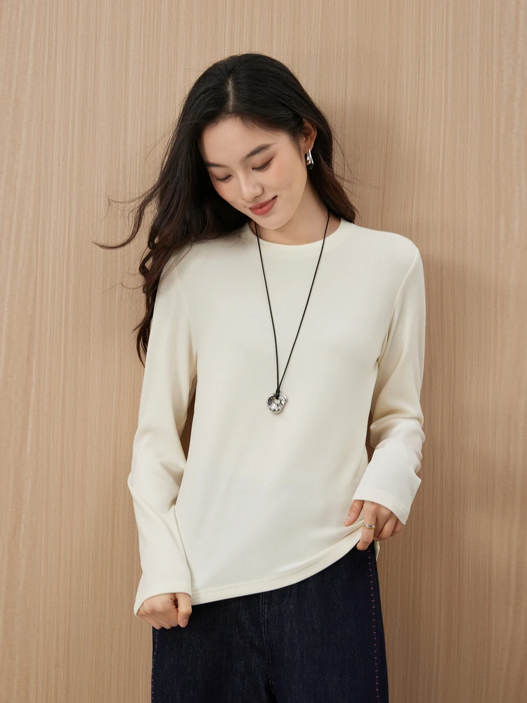 

Футболка Mijia High Quali Base Layer Fce Milk Velvet Basic Fit oulder Женская длинная све круглая длина Ne ort ...