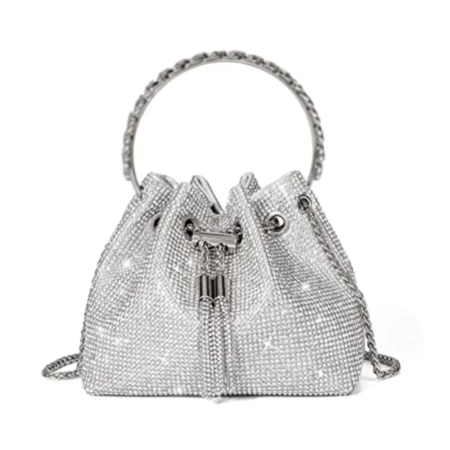 

Bling Crystal Rhinestone Purse for Women Sparkly Clutch Handbag Crossbody Bag for Evening Wedding Party Prom