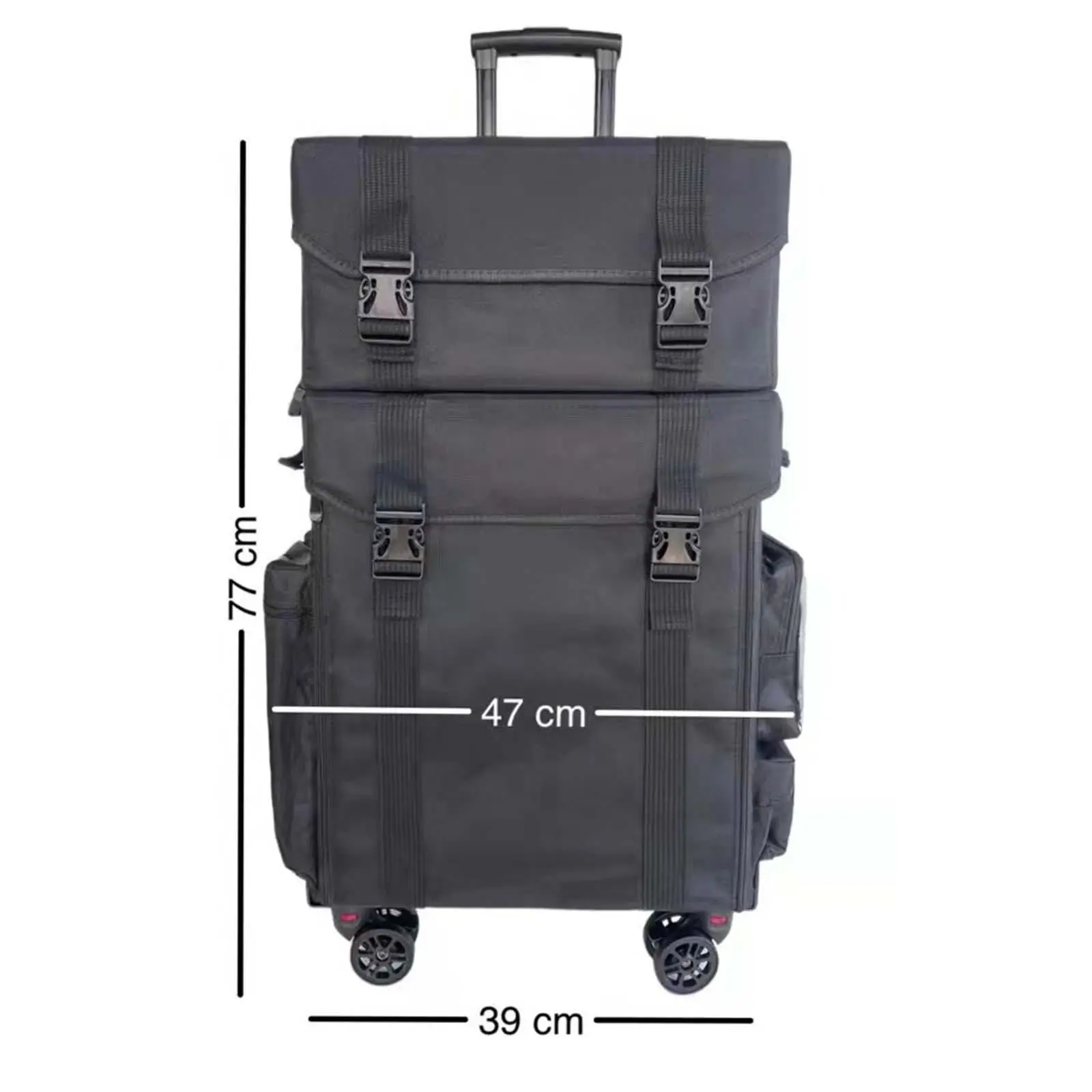Makeup Trolley Case Detachable Cosmetic Organizer Rolling Makeup Train Case for Cosmetologist Hairdressers Salon Hairstylist