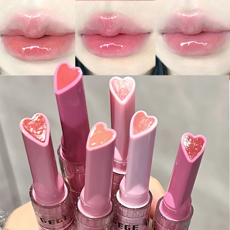 Jelly Water Spiegel Effen Lipgloss Schattige Konijn Hartvormige Lip Glazuur Waterdichte Langdurige Lippenstift Anti-Stick Cup Cosmetica