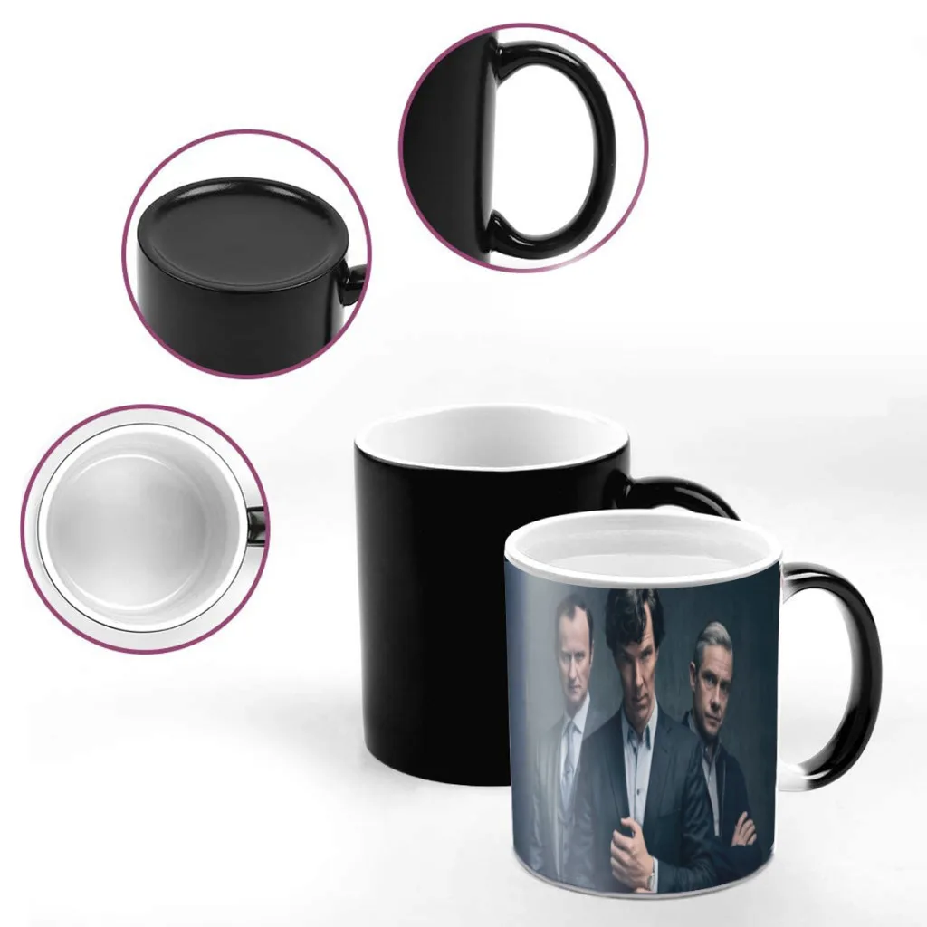 TV Show Sherlock Mug Character Stylish Porcelain Mug Hot Chocolate The Changes Color Cheap Cups