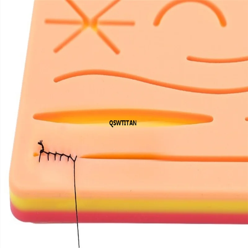 Skin Suture Model Wound silicone suture pad Y Traumatic Suturing Training Pad Reusable Silicone Suture Practice Mat