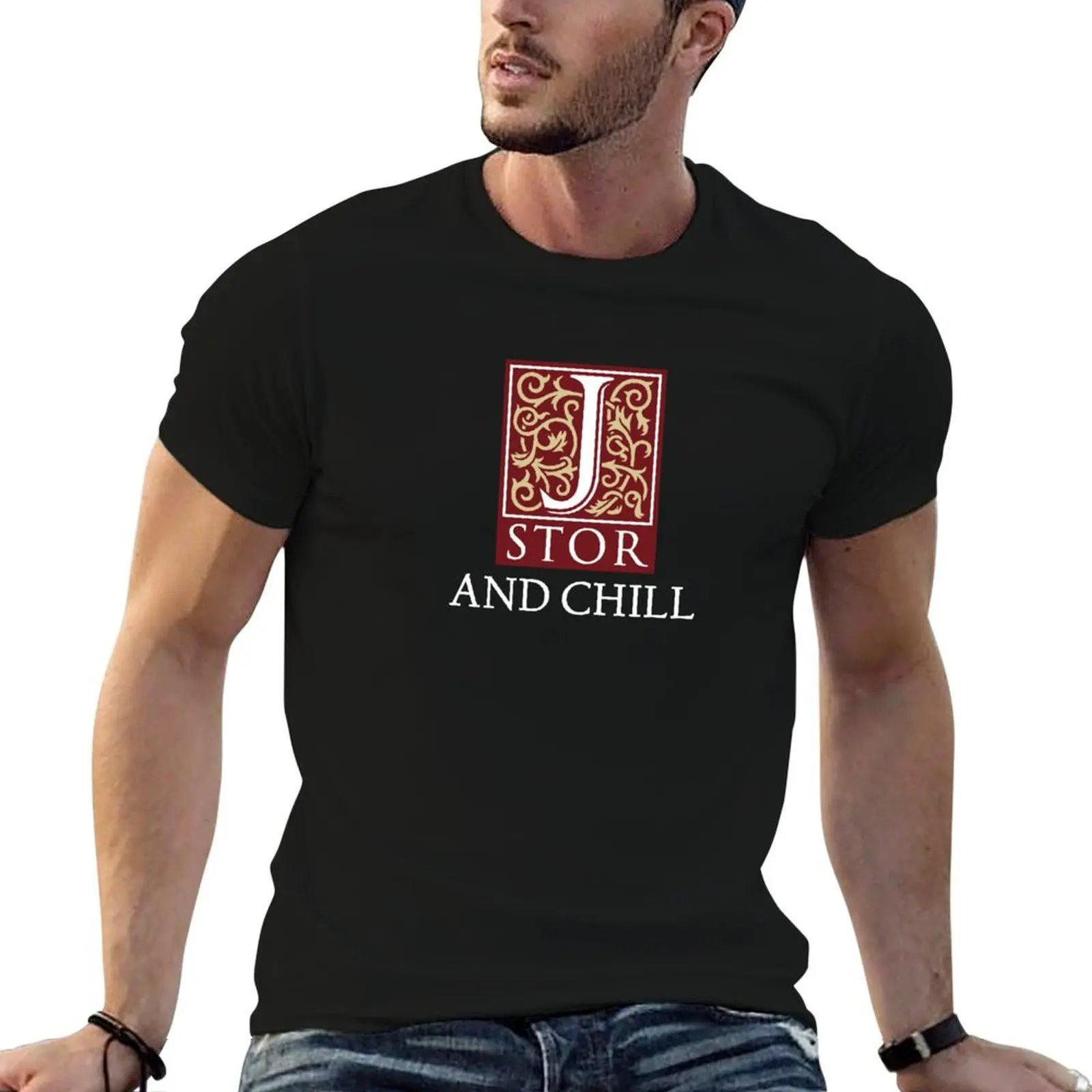 Футболка JSTOR and Chill, повседневная универсальная футболка для мужчин