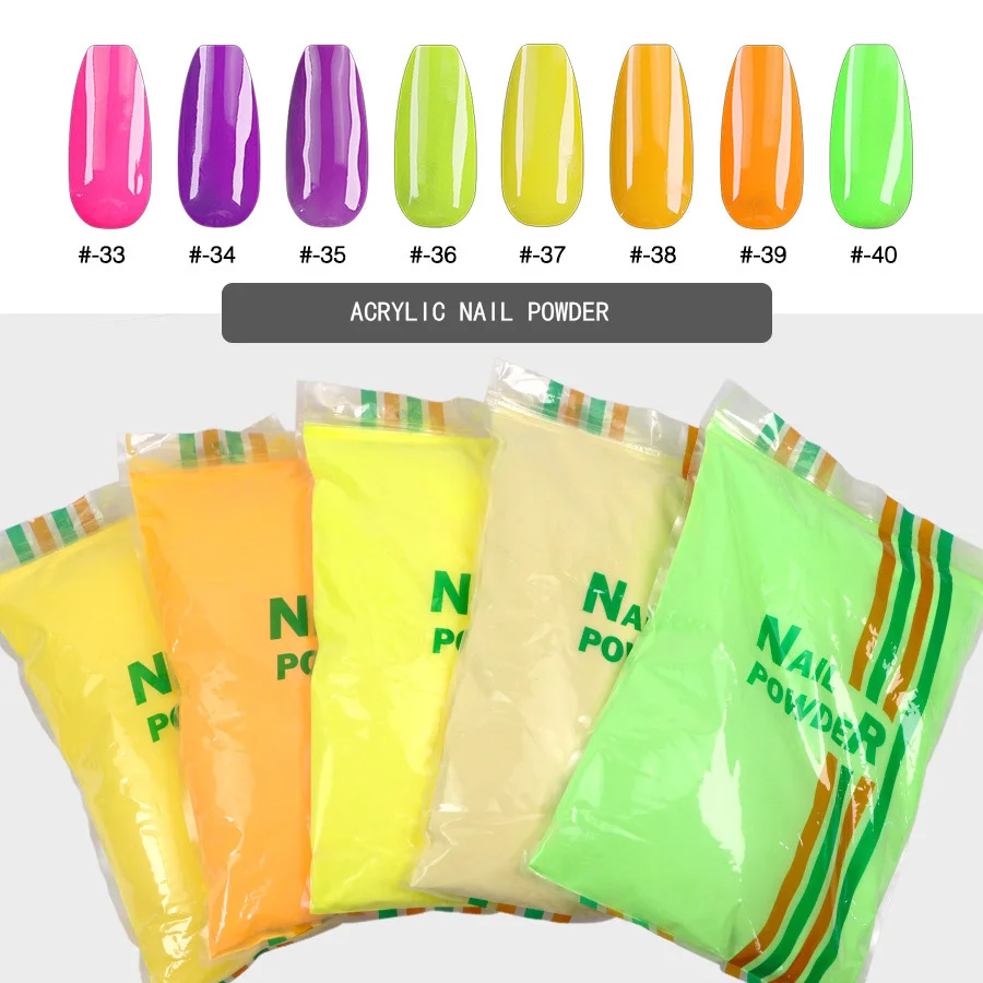 

Acrylic Nail Powder Fluorescent Color Crystal Carving Powder Nail Extension Infiltration Carving Three-in-one Acrylic Powder