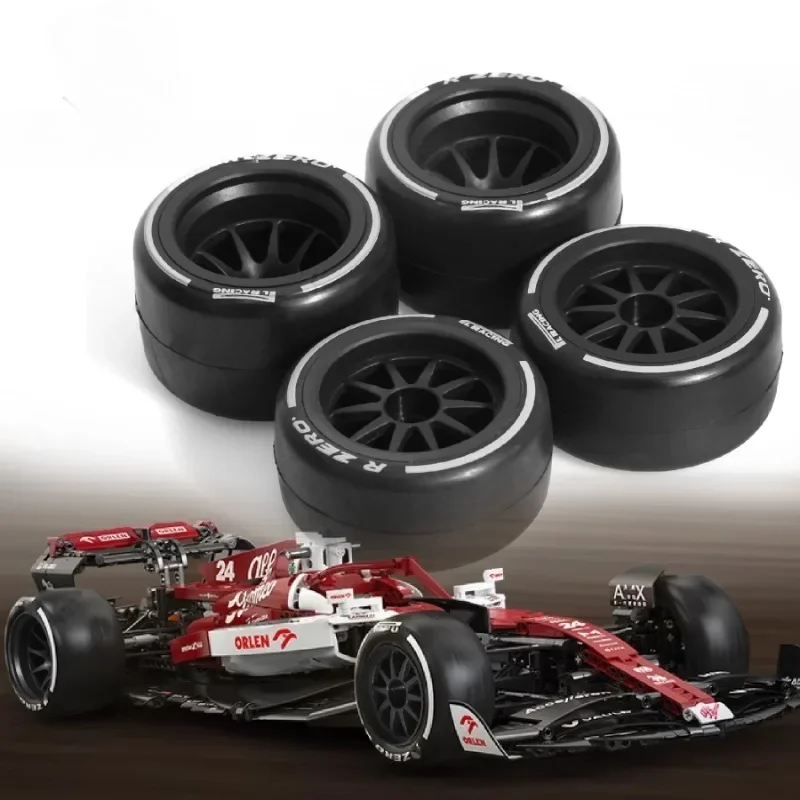 

1/10 Tamiya F1 RC Car Upgrades - 4Pcs 60mm Racing Tires High Grip Imported Rubber Heat-Activated Tires with 14mm Hex