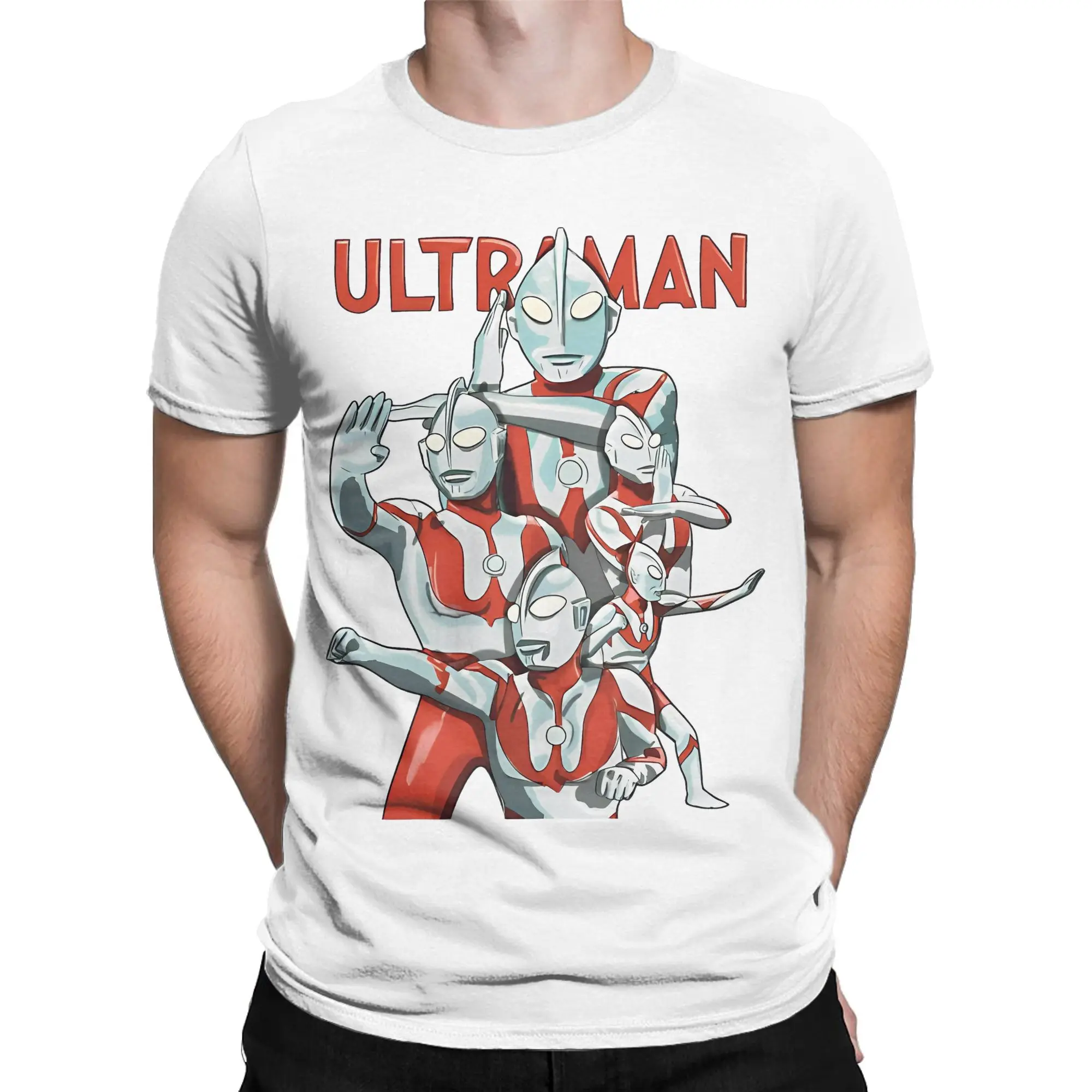 Ullzang Ultramans Hero T-Shirt For Men Women 100%Cotton Short Sleeve O-neck Summer Top Tee